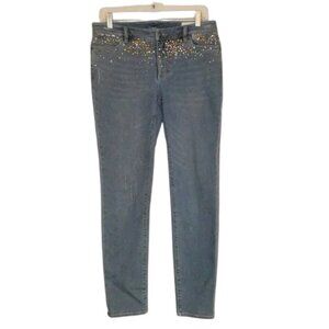 Bejeweled Jeans Mid Rise Size 30